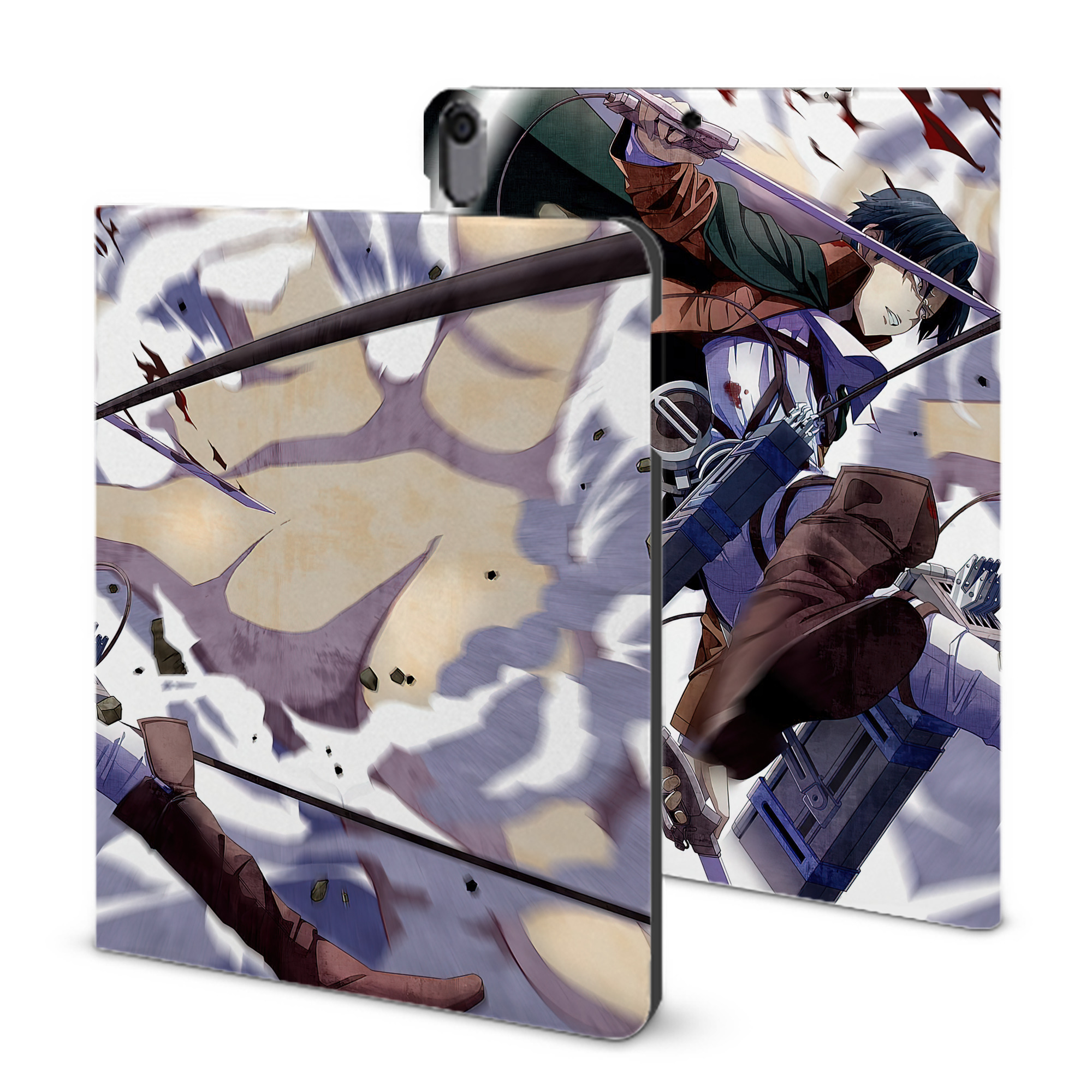 （画像用） 進撃の巨人 Attack on Titan IPad ケース ブック型 PUレザー TPU 耐衝撃 軽量 薄型 ペン収納なし 全面保護 IPad 各モデル対応